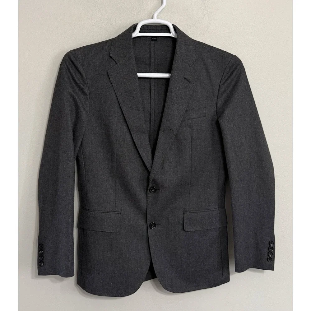 J Crew Ludlow Men's 36S Slim Unstructured Moon Cloth Gray Two Button Blazer